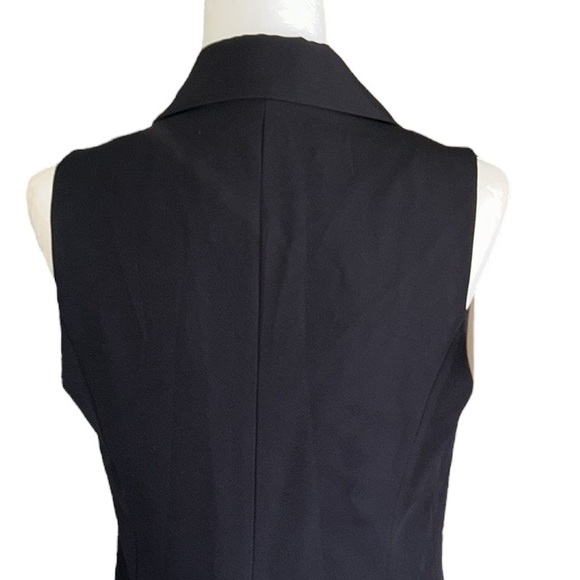 Zara Black Sleeveless Double Breasted Pleated Blazer Mini Dress Waistcoat - XS - Picture 11 of 16